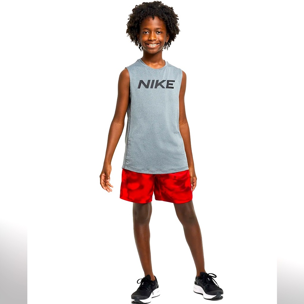 Nike Pro Kids Sleeveless Top Gray Small 8-9yrs